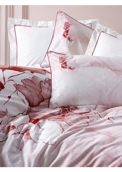Cotton Box Çift Kişilik Elit Saten Nevresim Takımı Gules Kırmızı modelleri