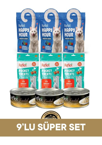 Happy Hour-Pocket Treats-Essential Kedi Maması 9'lu Süper Set - 4