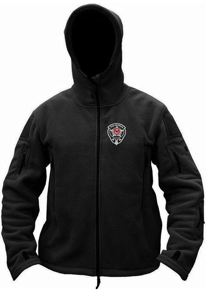 Kışlık Kalın Unisex Kapşonlu Nakış Işlemeli Özel Güvenlik Polar fırsatları