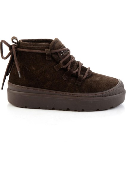 Kahve Hakiki Deri Kadın Bot & Bootie K02748100902