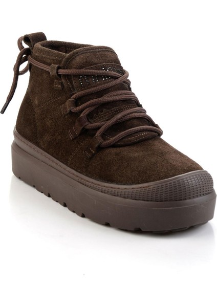 Kahve Hakiki Deri Kadın Bot & Bootie K02748100902 fiyatları