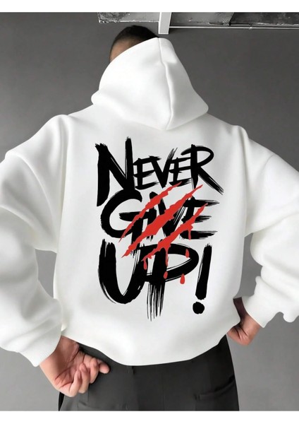 Erkek Baskılı Sweatshırt 3iplik Oversize