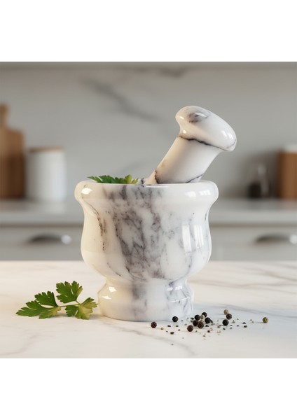 Mermer Havan ve Tokmak Seti – El Yapımı Doğal Taş Mutfak ve Dekoratif Ürün fırsatları