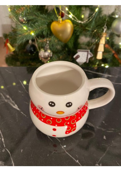 Kardan Adam Tasarımlı Kupa | Plastik Kapaklı | Yılbaşı Temalı Hediyelik Kahve ve Çay Bardağı modelleri