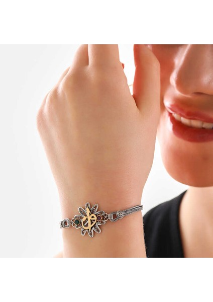 925 Ayar Gümüş Elif Vav Otantik Kadın Bileklik T7994 (770770) fiyatları