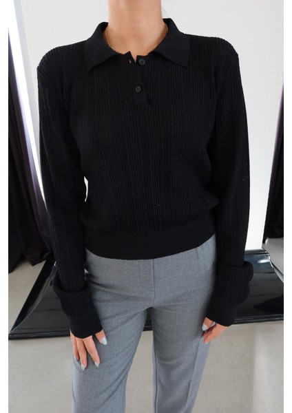 Polo Yaka Ajurlu Triko modelleri