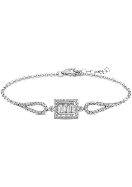 925 Ayar Gümüş Baget Taşlı Bileklik T5062 (770770)