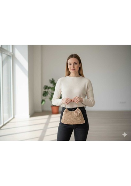 Şık Pullu Model Makrome Tığ Işi El Örgüsü Çanta modelleri