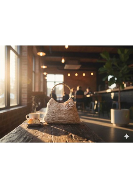 Şık Pullu Model Makrome Tığ Işi El Örgüsü Çanta indirimleri