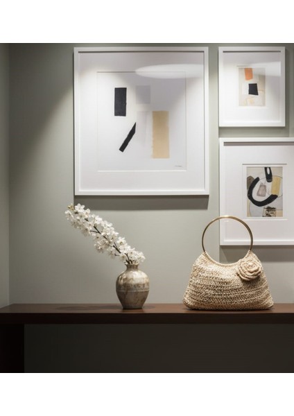 Şık Pullu Model Makrome Tığ Işi El Örgüsü Çanta