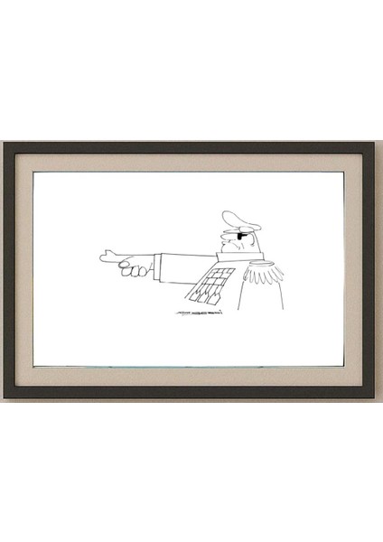 Naser Nargessi 29X21CM Orijinal Karikatür Tablo