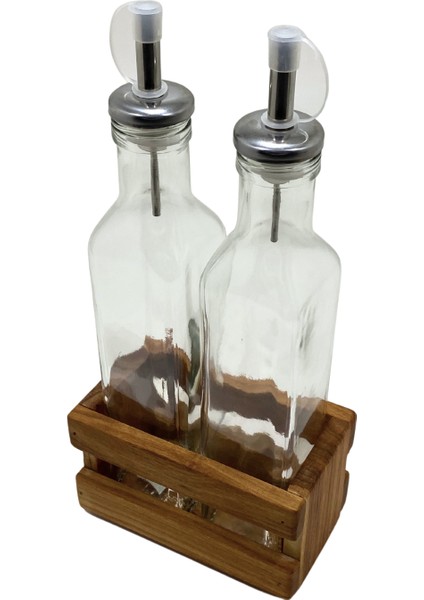 Ahşap Doğal 2li Yağdanlık ve Sosluk Ahşap Cam Set Takımı(Set)(Kiraz)(Kısa Başlık) modelleri