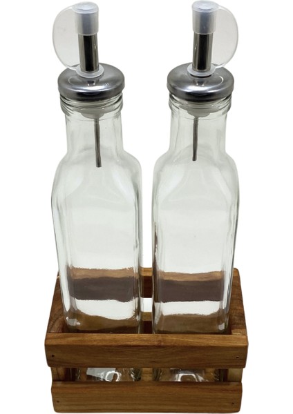 Ahşap Doğal 2li Yağdanlık ve Sosluk Ahşap Cam Set Takımı(Set)(Kiraz)(Kısa Başlık) fırsatları