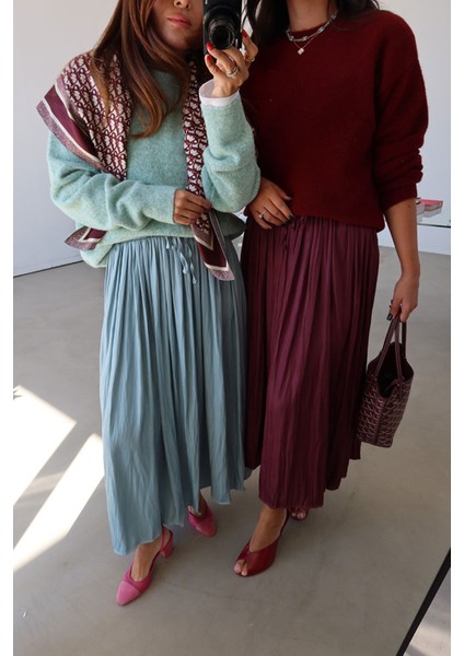 Beli Lastikli Kendinden Kırışık Etek fiyatları