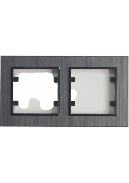 Füme 2 Li Çerçeve - Priz ve Anahtar Için Uyumlu Çerçeve