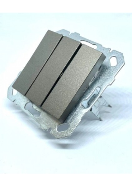 Füme Üçlü Anahtar Çerçevesiz - Priz ve Anahtar Için Uyumlu Çerçeve fiyatları