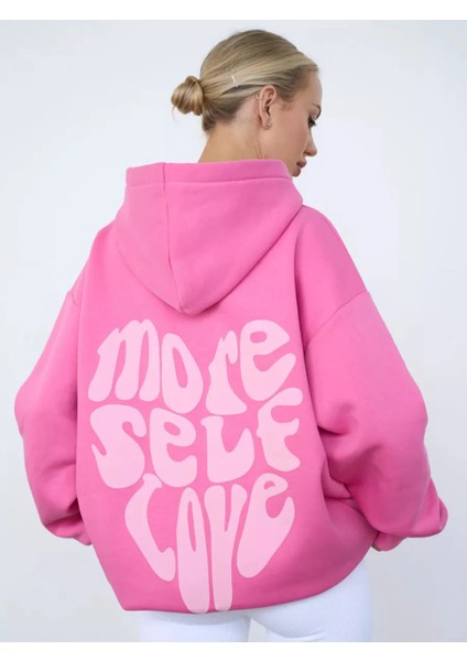 Kadın Baskılı Sweatshırt 3iplik Oversize