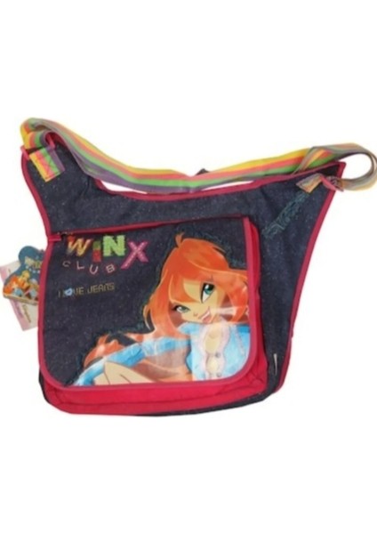 Winx Club Lisanslı Mavi- Pembe Postacı Çantası