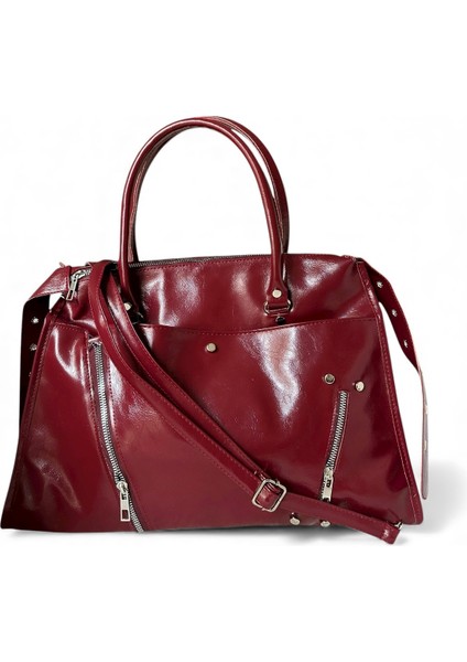Fermuar ve Kemer Detaylı Omuz Çantası Stella