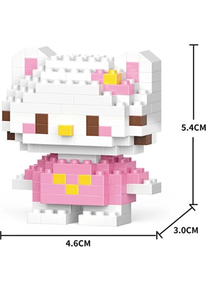 Bricks Pembe Hello Kitty 3D Mini LEGO
