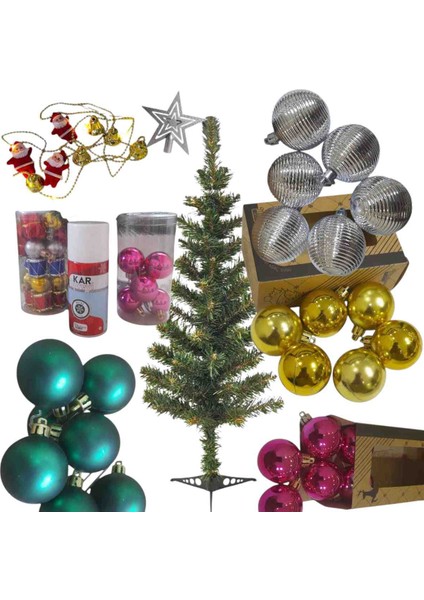 Yılbaşı Kople Set 90 cm 76 dal ağaç VE artılar