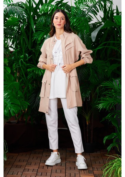 MM25.0237 Moodbasic Çıtçıtlı Astarsız Trench