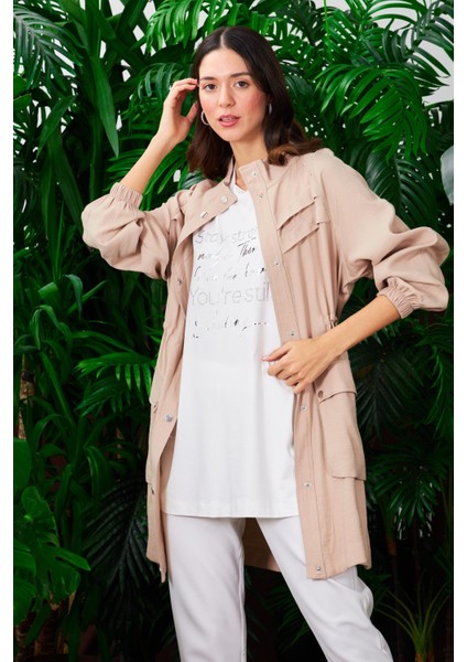 MM25.0237 Moodbasic Çıtçıtlı Astarsız Trench fiyatları