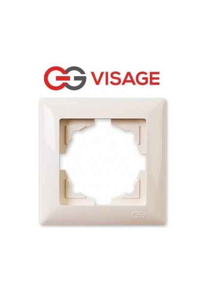 Visage Krem Tekli Çerçeve - Priz ve Anahtar Için Uyumlu Çerçeve fiyatları