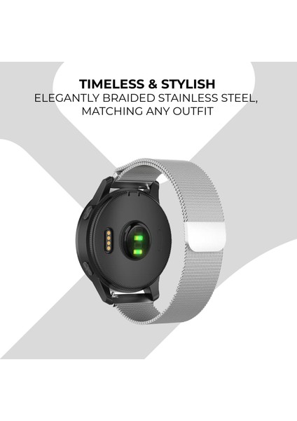 Huawei Watch Gt5 Gt4 Gt3 Gt2 GT2E/GT5 Pro Gt3 Pro Gt2 Pro (46MM) Uyumlu Metal Hasır Mıknatıslı Kordon A+Kalite Milano 22MM Android Kayış modelleri