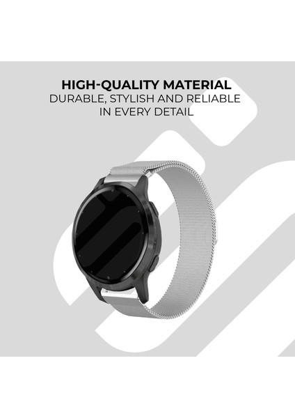 Huawei Watch Gt5 Gt4 Gt3 Gt2 GT2E/GT5 Pro Gt3 Pro Gt2 Pro (46MM) Uyumlu Metal Hasır Mıknatıslı Kordon A+Kalite Milano 22MM Android Kayış