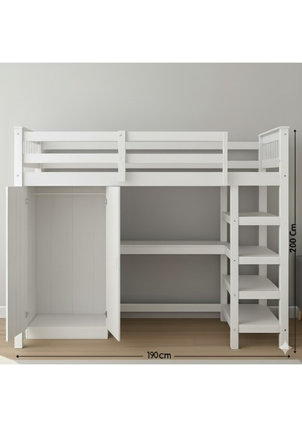 Mycampus Çok Fonksiyonlu Çalışma Masası (Ranza + Masa + Dolap + Raf) 1.sınıf Mdf fiyatları