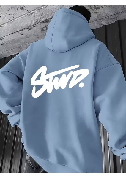 Erkek Baskılı 3 Iplik Sweatshırt Oversize