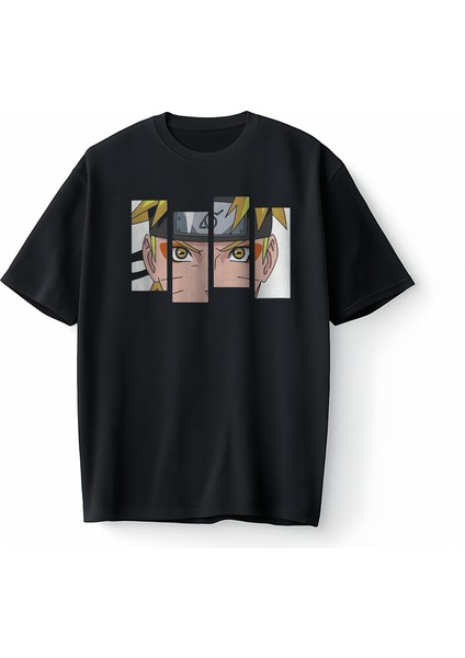Anime Naruto Kakashi Mask Korea Japan Japanese Dizi Oversize Unisex Tişört T-Shirt