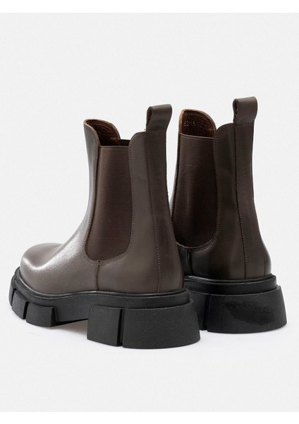 Vizon Hakiki Deri Chelsea Lastikli Kadın Bot indirimleri