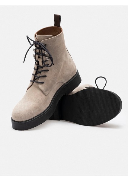 Vizon Fermuarlı Bağcıklı Hakiki Süet Deri Kadın Bot fiyatları