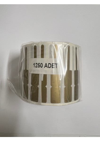 Boş Yapışkanlı Kuyumcu Yüzük Etiketi Gold Renk 54MM x 9mm