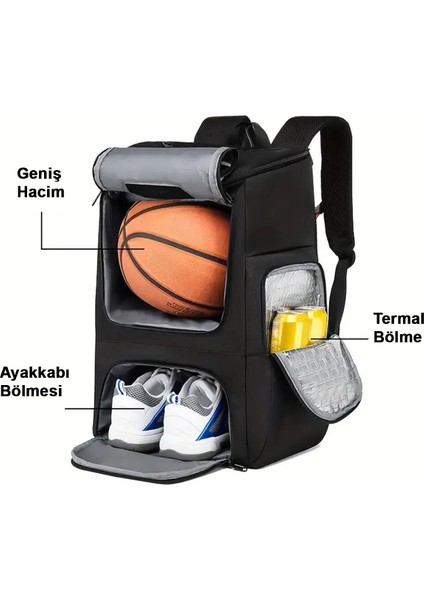 Termal ve Ayakkabı Bölmeli Geniş Ebatlı Spor Sırt Çantası - Basketbol, Voleybol,futbol Sırt Çantası indirimleri