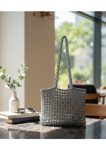 Veronika Makrome Tığ Işi El Örgüsü Çanta