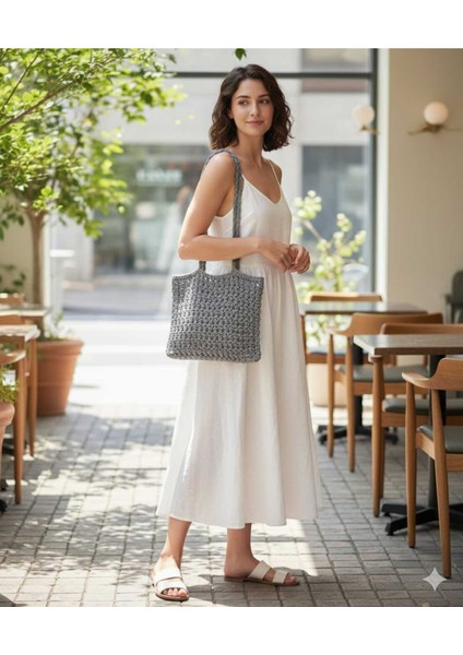 Veronika Makrome Tığ Işi El Örgüsü Çanta fiyatları