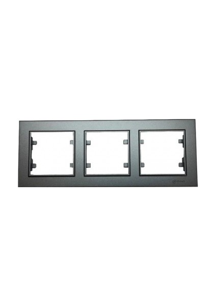 Füme 3 Lü Çerçeve - Priz ve Anahtar Için Uyumlu Çerçeve fiyatları
