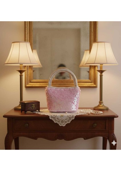 Mini Pullu Model Makrome Tığ Işi El Örgüsü Çanta indirimleri