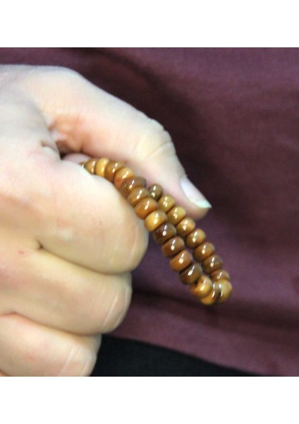 Doğal Kuka Ağacı Erkek Asansörlü Ayarlanabilir 33'lük Tesbih Bileklik EUB122 modelleri