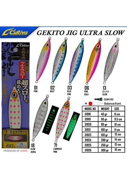 31920 Gekito Jig Ultra Slow 80G 10.0cm 01