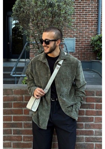 Yotau Erkek Oversize Fit Kadife Uzun Kollu Gömlek Ceket modelleri