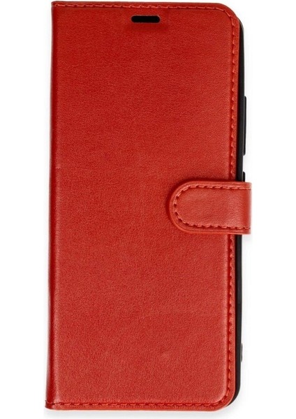 Samsung Galaxy A07 Kılıf Deri Kartlıklı Kılıf Kapaklı Kılıf Cüzdanlı Kılıf - Kırmızı modelleri