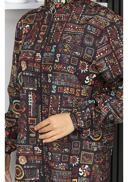 Tesettür Mayo Etnik Desen 3 Lü Takım 1903-05 Kahverengi indirimleri