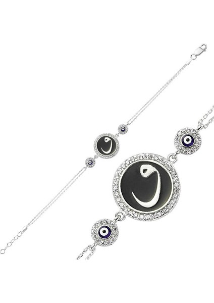 925 Ayar Gümüş Nazarlı Vav Bileklik BR0460125 (770770)