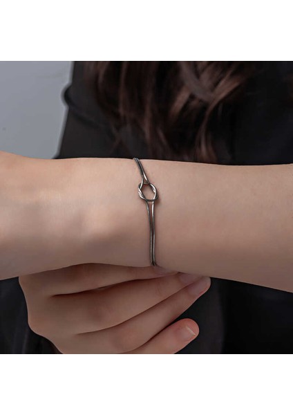 925 Ayar Gümüş Aşk Düğüm Kadın Bileklik T8076 (770770) fiyatları