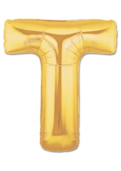 T Harf Folyo Balon Altın Renk 40 Inç (5047)