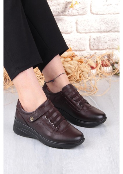 7313 Rahat Esnek Kaymaz Taban Hakiki Deri Kadın Ayakkabı